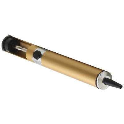 電子維修與拆焊作業使用的吸錫工具示意